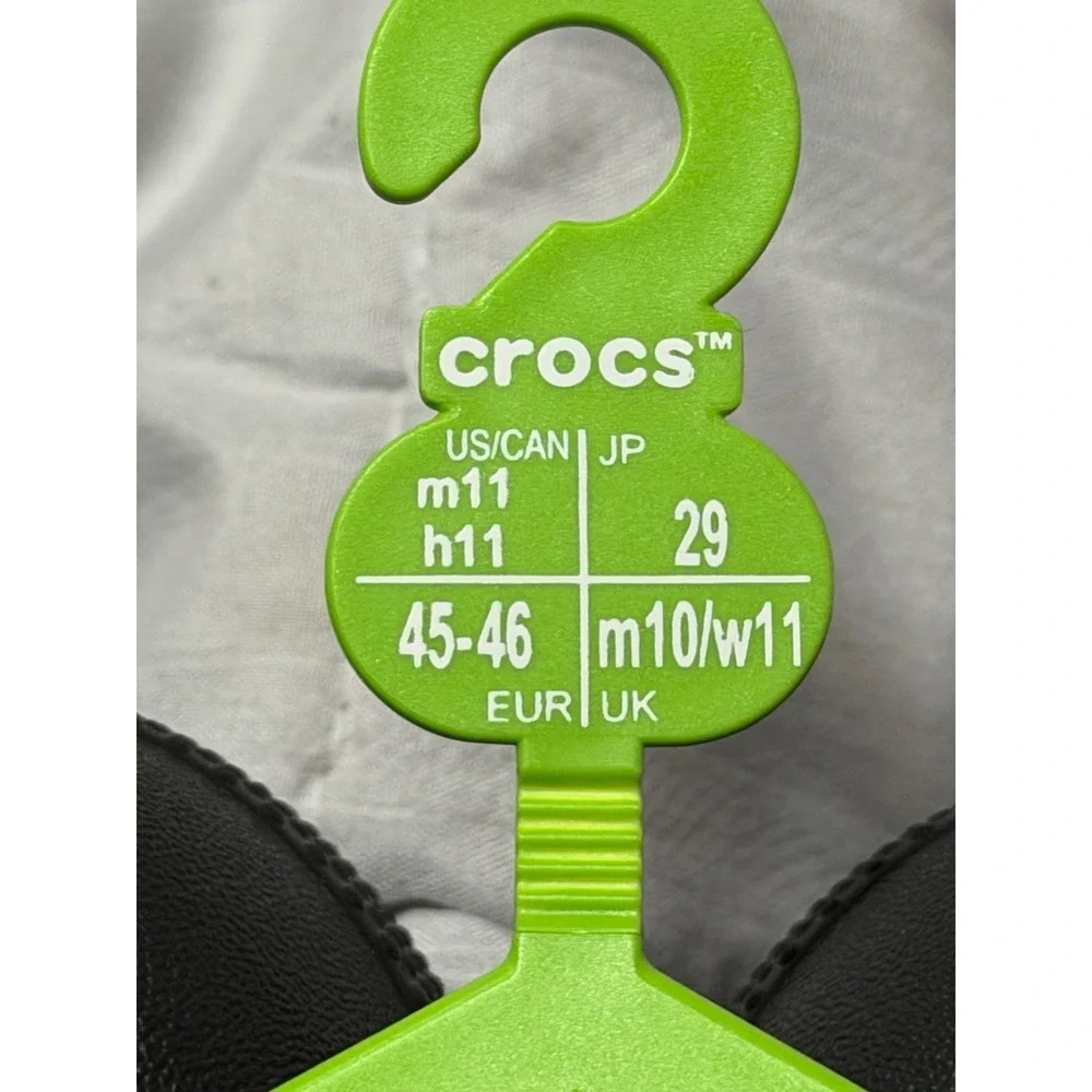 Crocs Baya Lined Clog Black Men 11 Fuzzy Fleece Warm Slip On 205969-060 NEW